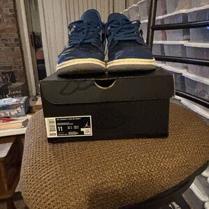 Nike Air Jordan 1 Low Navy Blue Men's Shoes